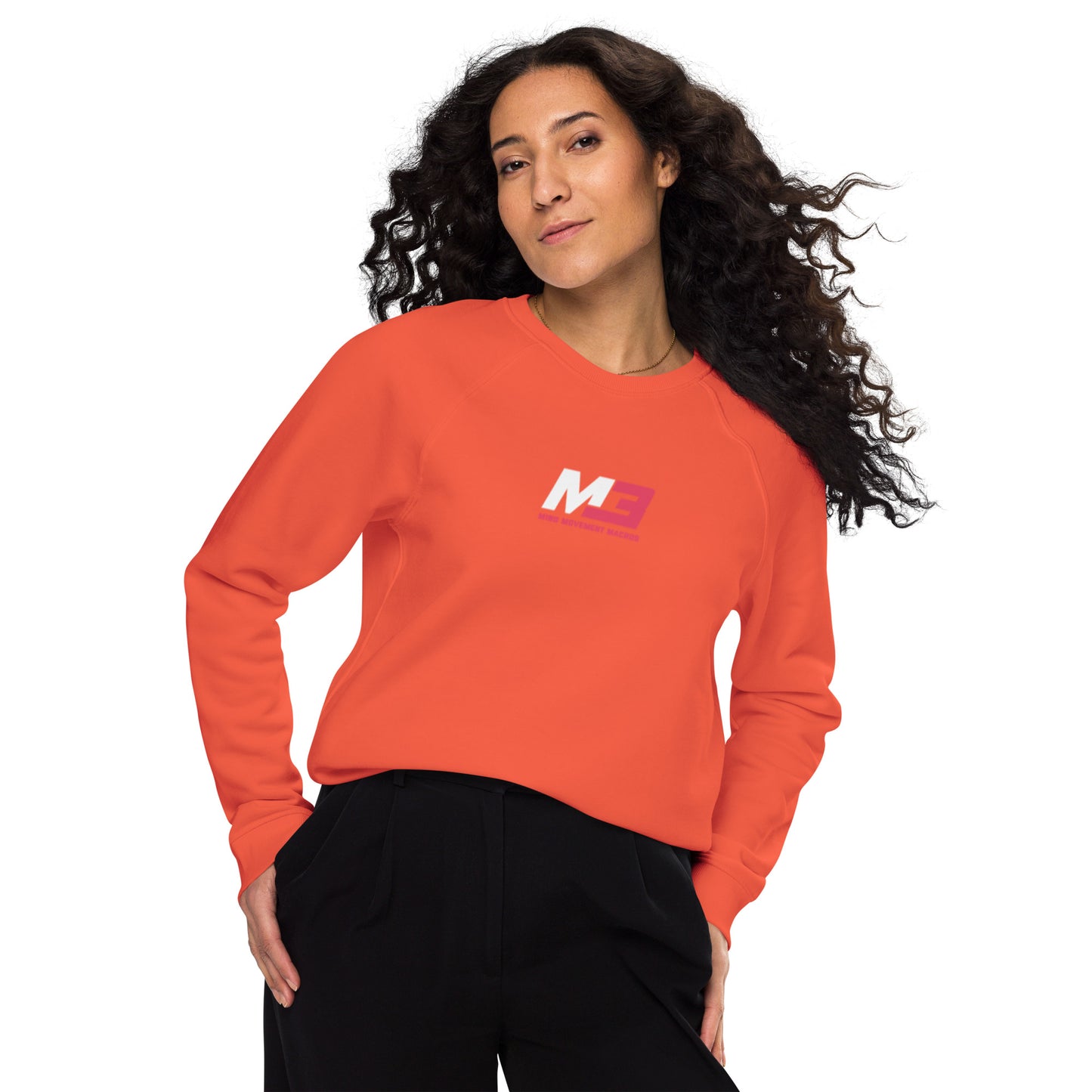 Unisex organic raglan sweatshirt