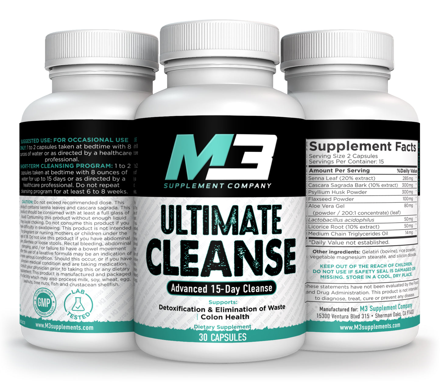 M3 Ultimate Cleanse is a 15 day advanced cleanse. Detoxification and Eliminaton of waste. Colon Health.